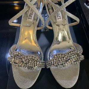 Badgley Mischka Zabrina Embellished Wedge Sandal